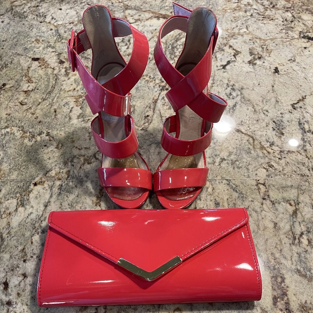 Strappy Coral ALDO heels size 6.5